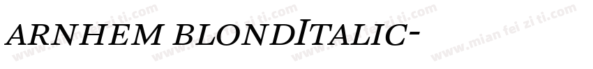 arnhem blondItalic字体转换
